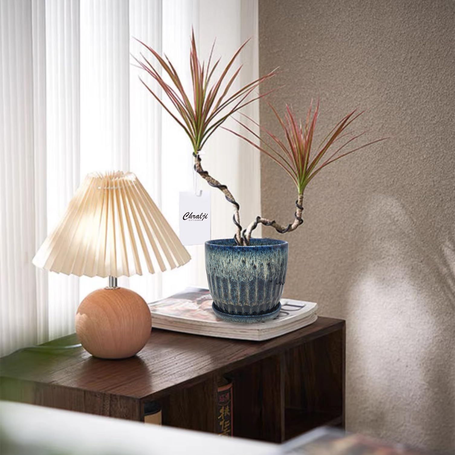 Chralji GIFTWARE boxed packaging and stacked planters, ready to gift