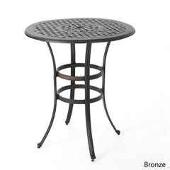 Christopher Knight Home table next to bar stools illustrating height and entertaining use