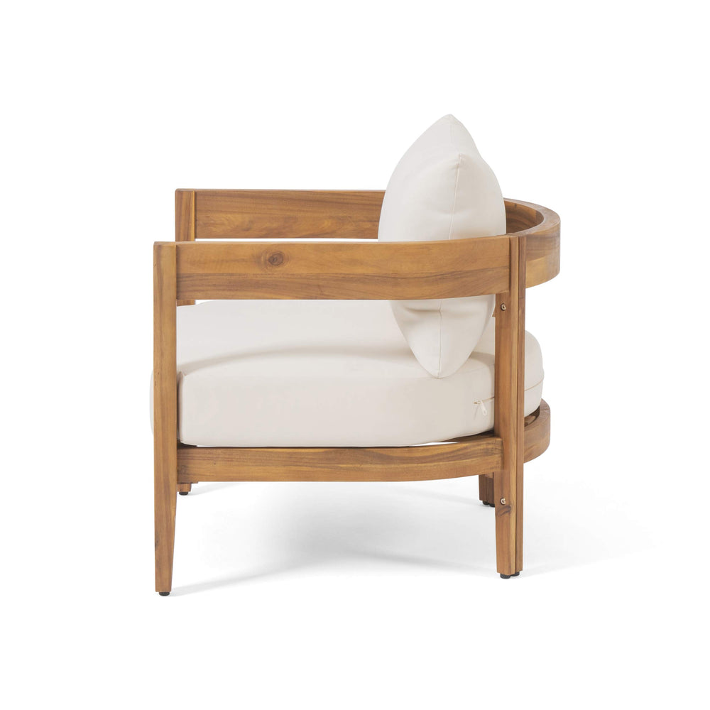 Christopher Knight Home side profile of tub-shaped chair for comfortable, enveloping lounge support