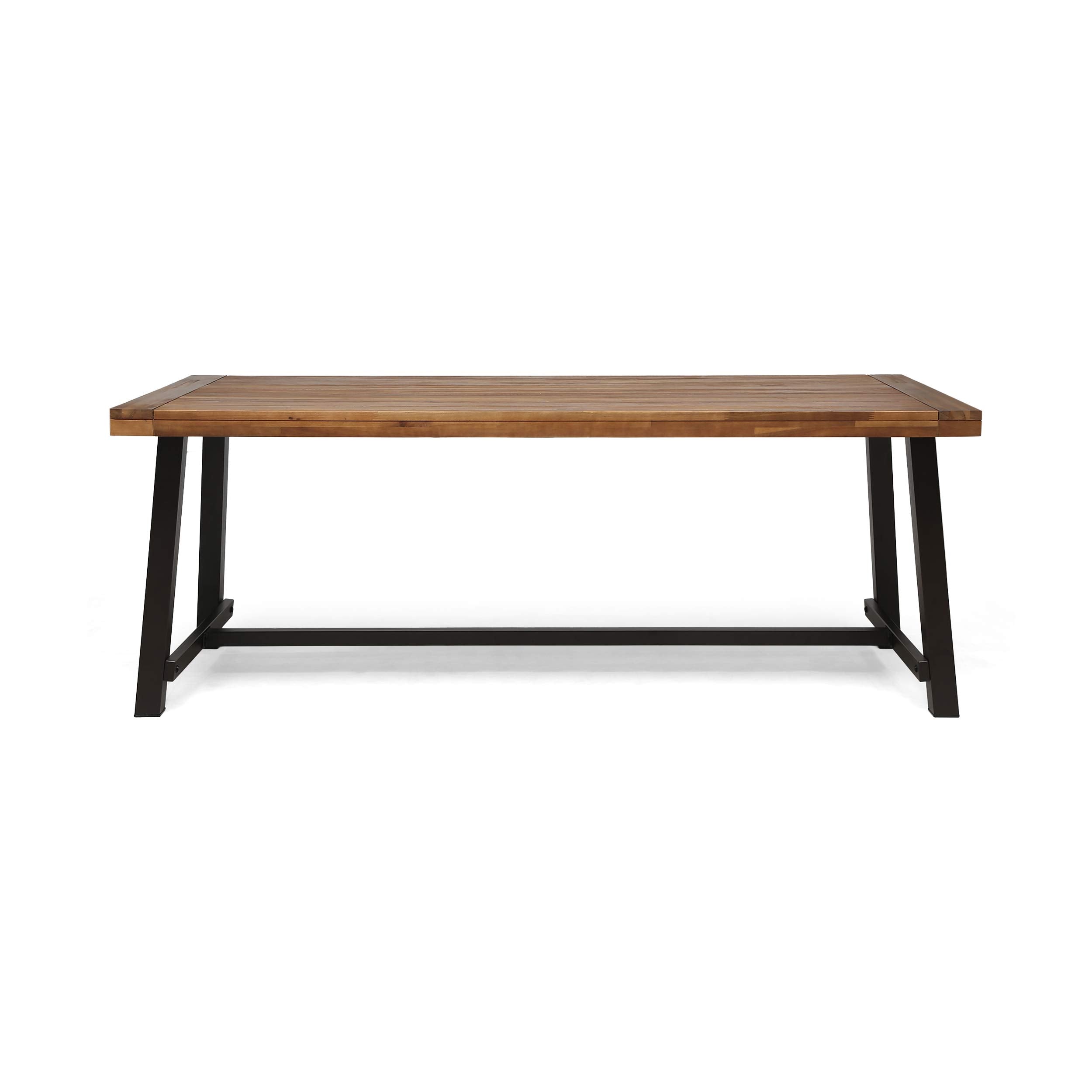 Christopher Knight Home Beau front view showing full eight-seater table and curb appeal