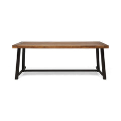 Christopher Knight Home Beau front view showing full eight-seater table and curb appeal