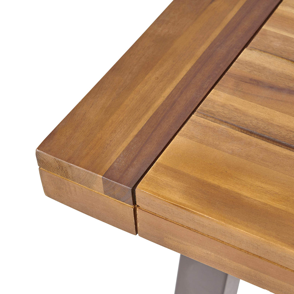 Christopher Knight Home Beau side profile showing table depth and streamlined silhouette
