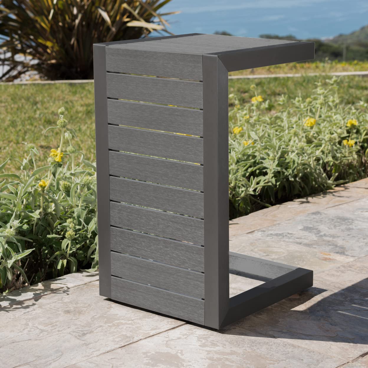 Christopher Knight Home close-up of aluminum finish showing durable powder-coat