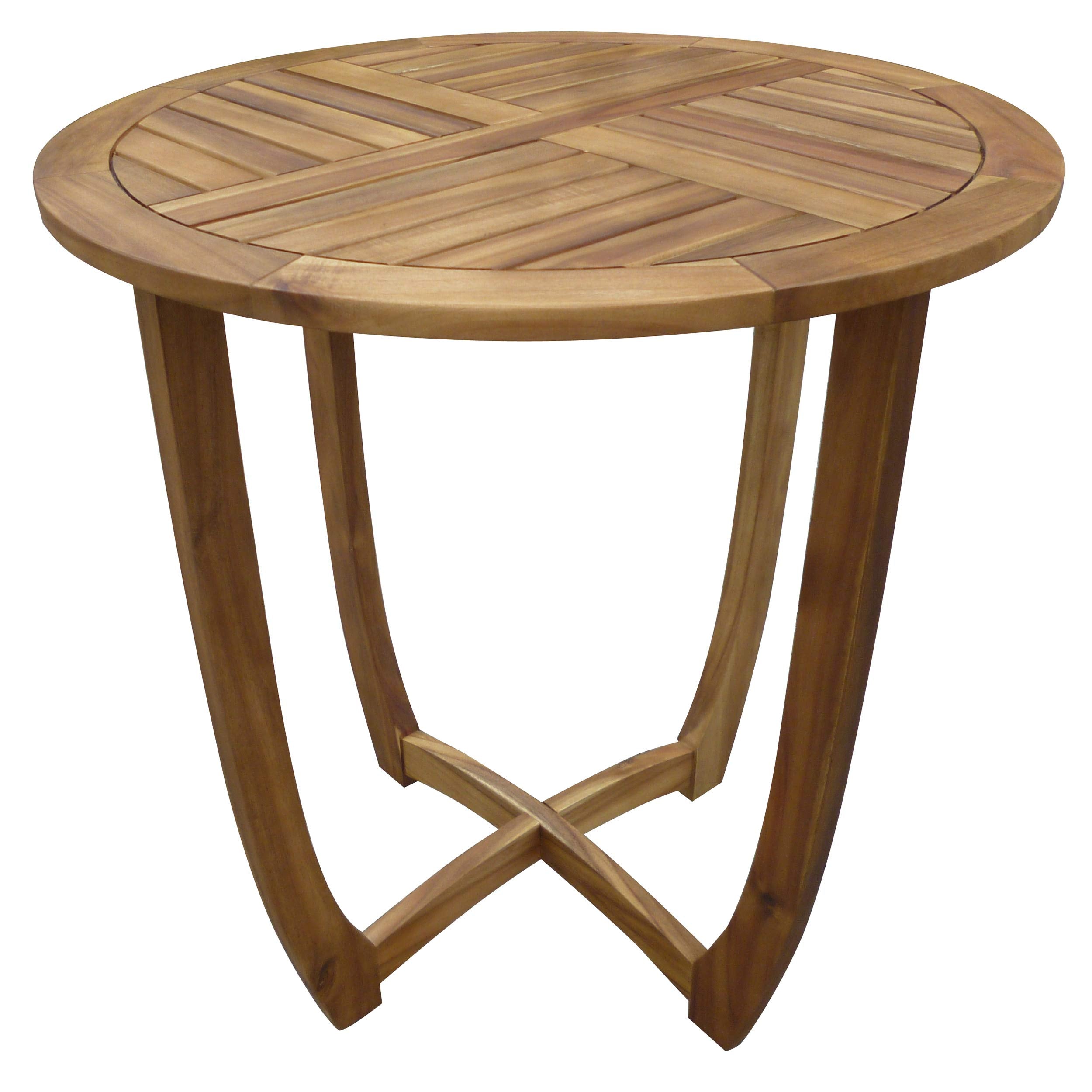 Christopher Knight Home Carina front view showing teak finish and compact design benefit