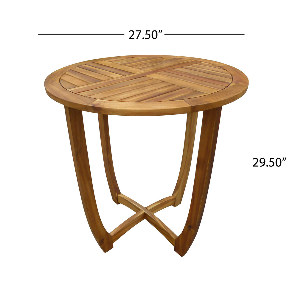 Christopher Knight Home Carina side profile showing rounded edge and stable base benefit