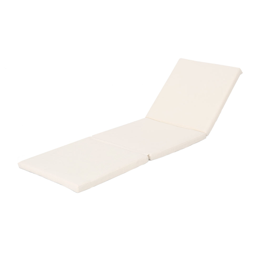 Christopher Knight Home cream chaise cushion front view showing neat fit and relaxed comfort