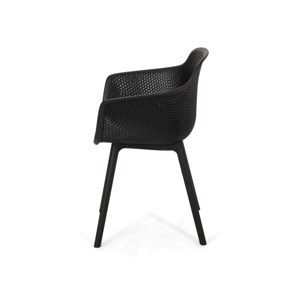 Christopher Knight Home Davina seat closeup demonstrating smooth polypropylene surface for quick wipes