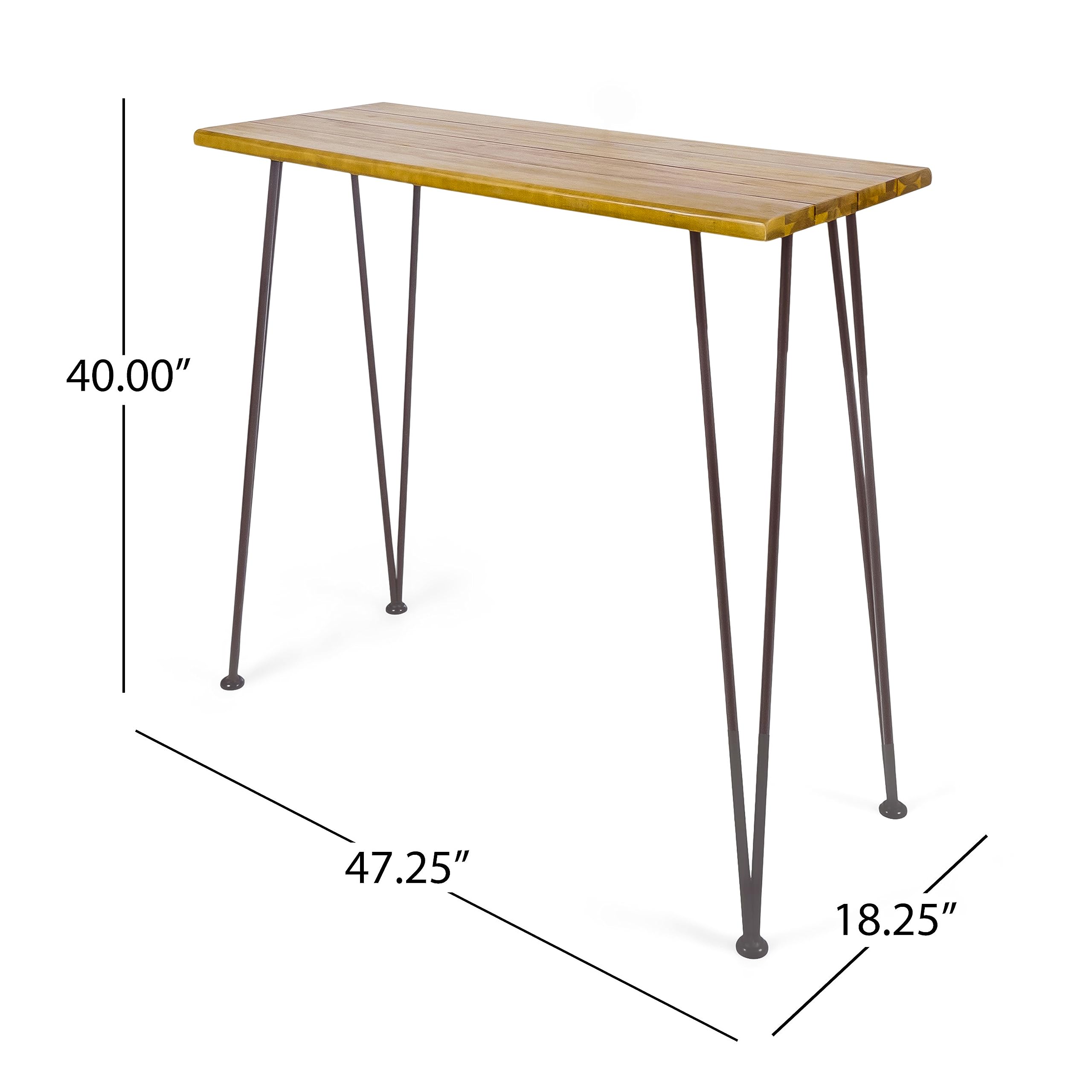 Christopher Knight Home Denali detail of hairpin iron legs showing stable support