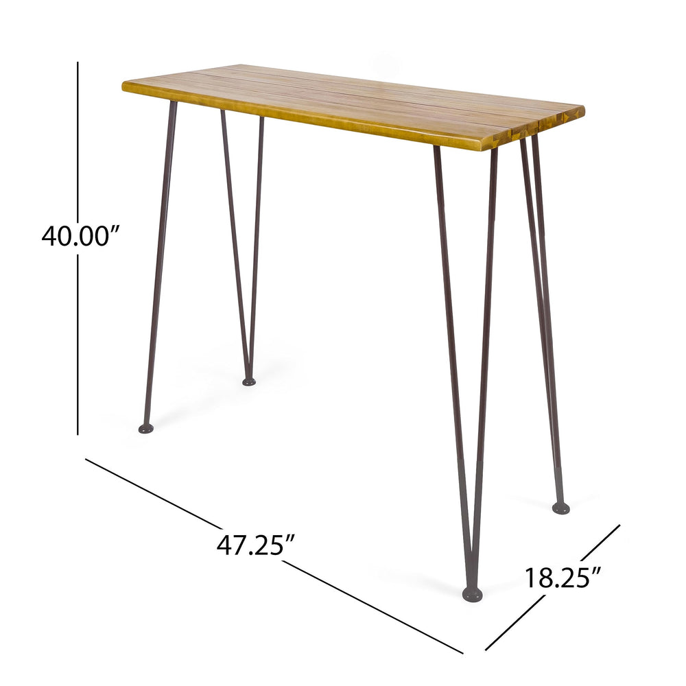 Christopher Knight Home Denali detail of hairpin iron legs showing stable support