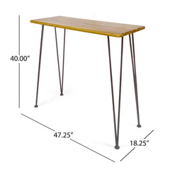 Christopher Knight Home Denali detail of hairpin iron legs showing stable support