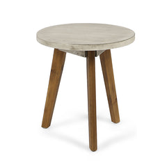 Christopher Knight Home Gino front view showing light gray top and natural legs, stylish accent