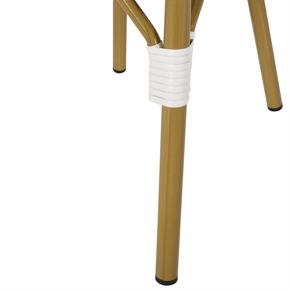 Christopher Knight Home side angle showing sturdy aluminum frame and seating comfort