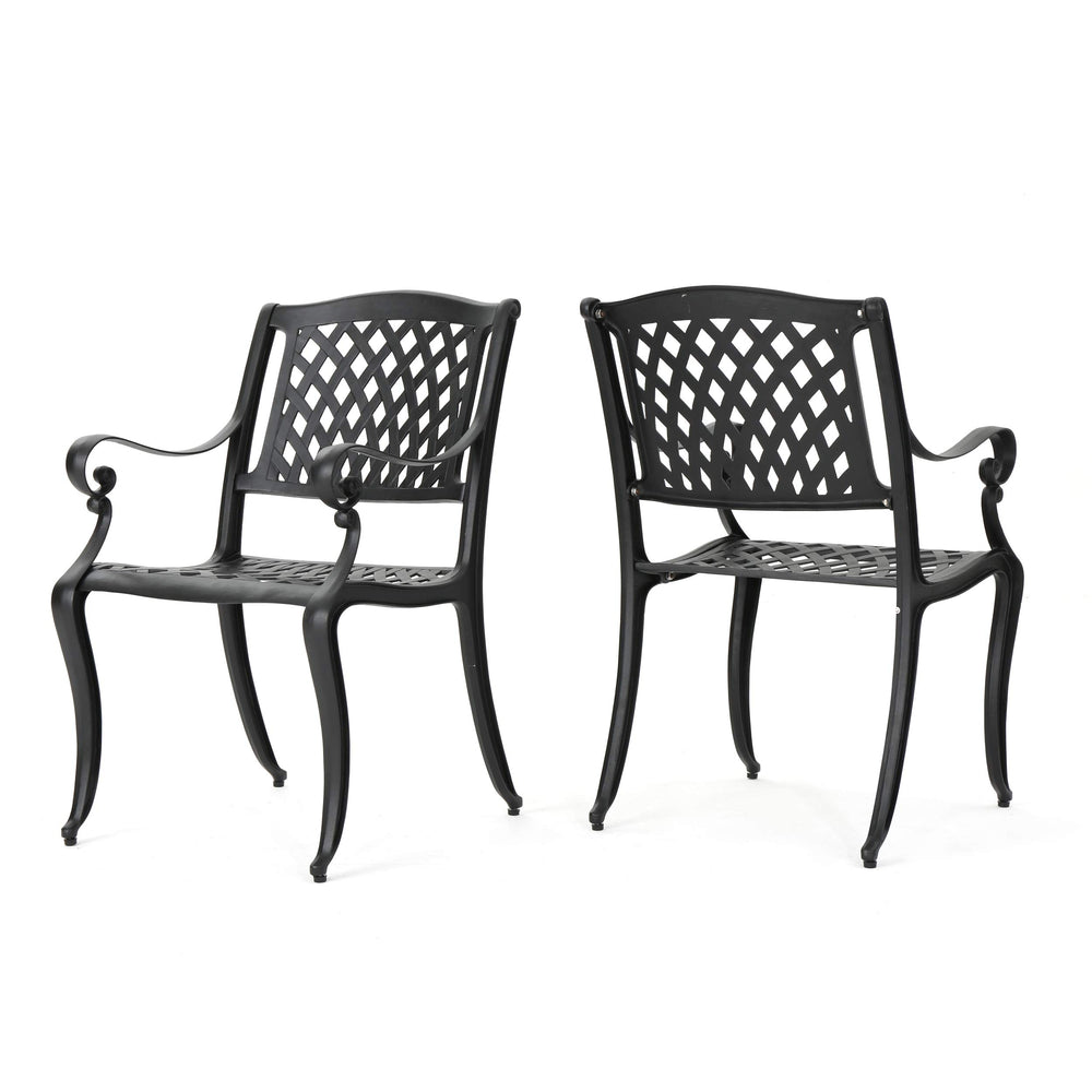 Christopher Knight Home front view showing elegant antique black finish and durable frame