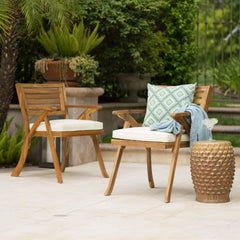 Christopher Knight Home close-up of acacia wood grain highlighting durable teak finish and natural texture benefit