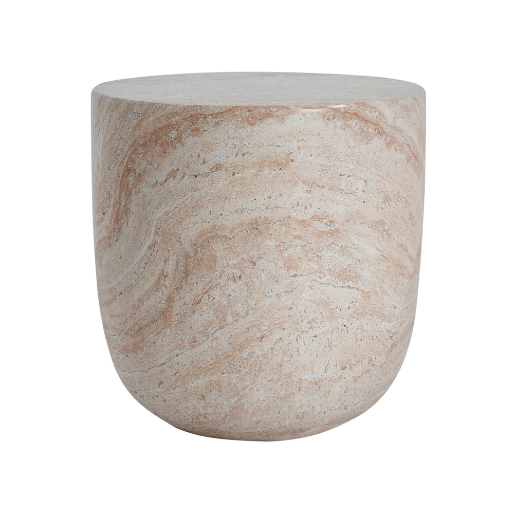 Christopher Knight Home close-up of travertine texture highlighting durable stone-like surface benefit