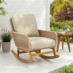 Christopher Knight Home Nadine front view showing cushioned wicker seat comfort