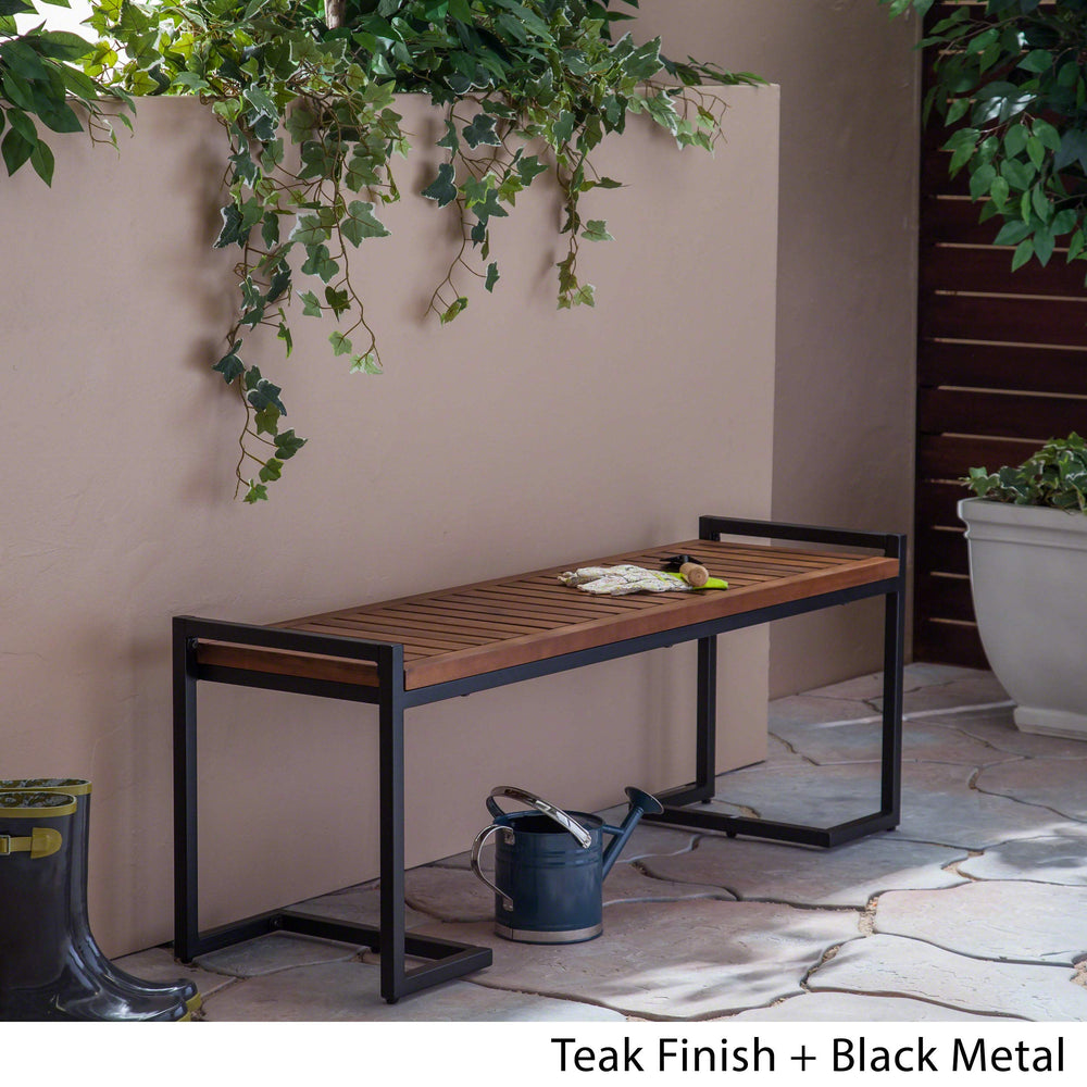 Christopher Knight Home iron leg detail showing cantilever support and stable design