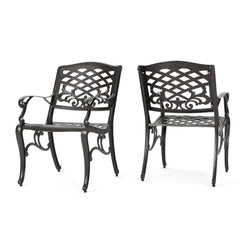 Christopher Knight Home front view of two Sarasota chairs showing classic outdoor style and durability