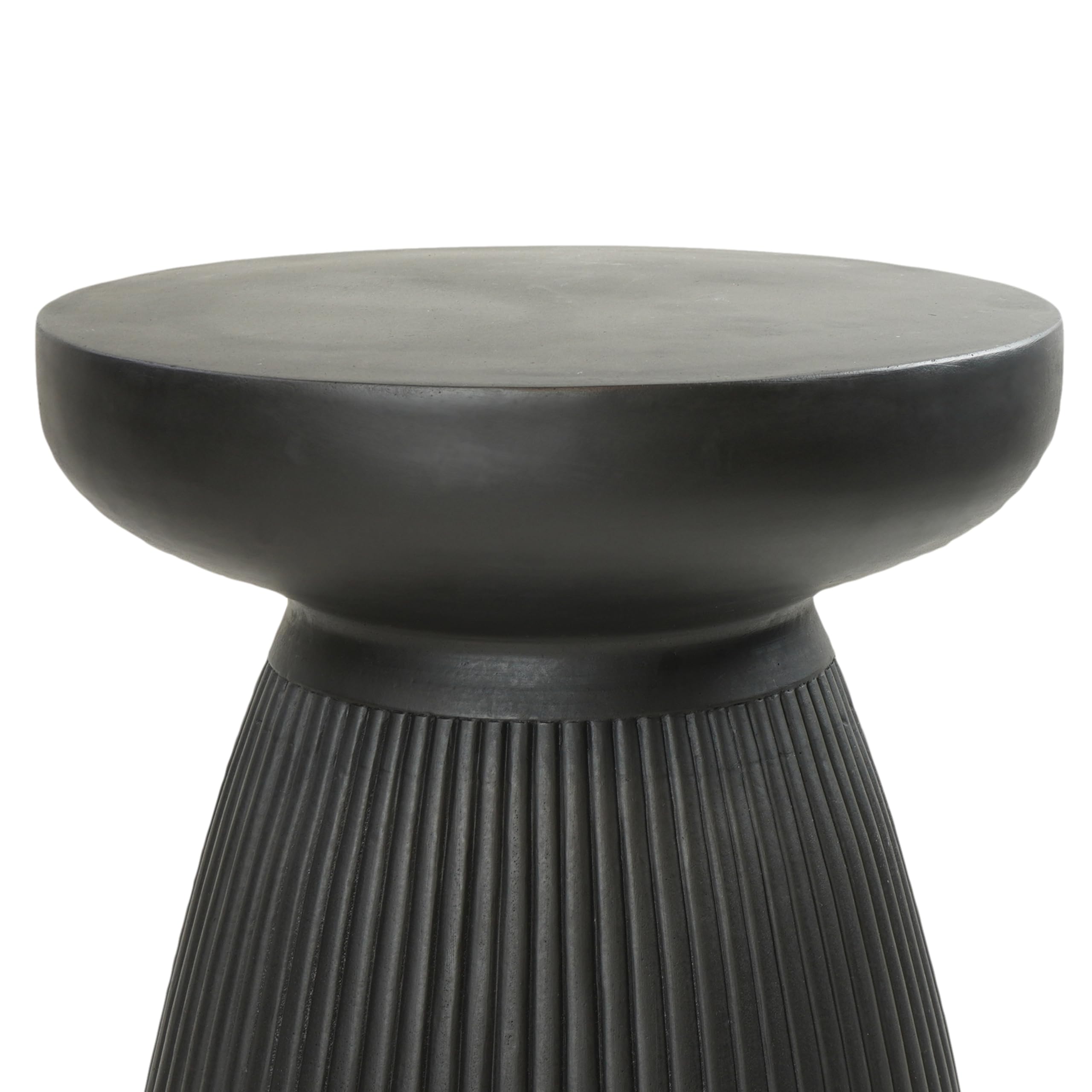 Christopher Knight Home label and finish detail showing matte black coating and low maintenance