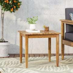 Christopher Knight Home slatted top detail enhancing drainage and casual outdoor style