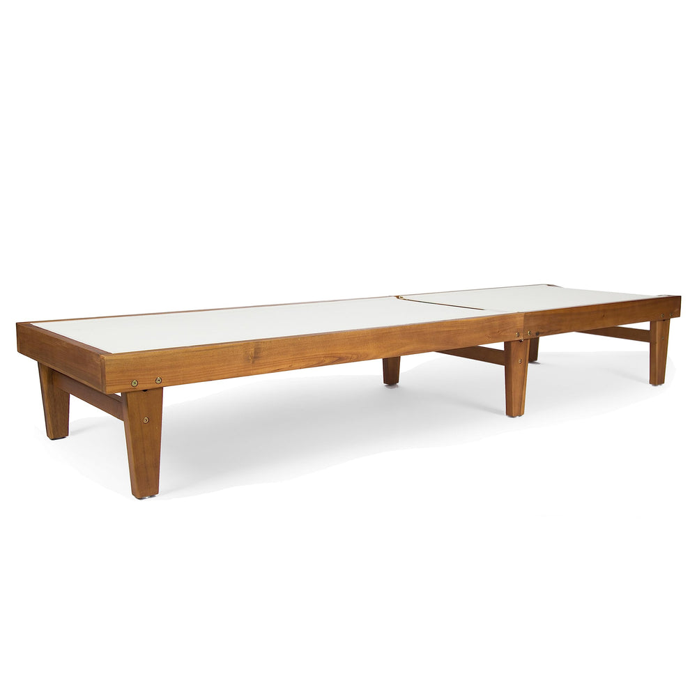Christopher Knight Home acacia wood grain detail showing teak finish and durable construction for weather resistance