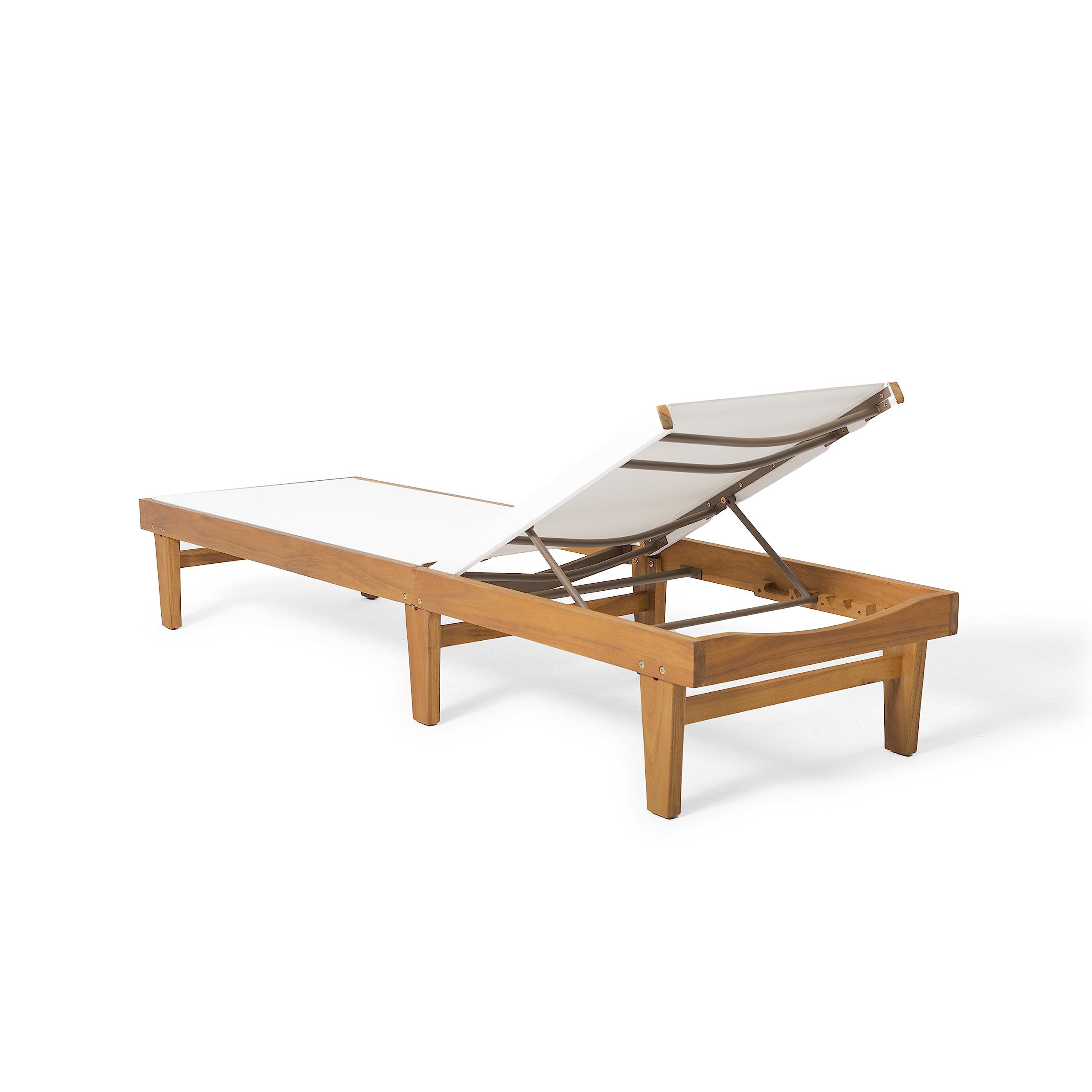 Christopher Knight Home chaise beside a person to show scale and generous length for full-leg extension comfort