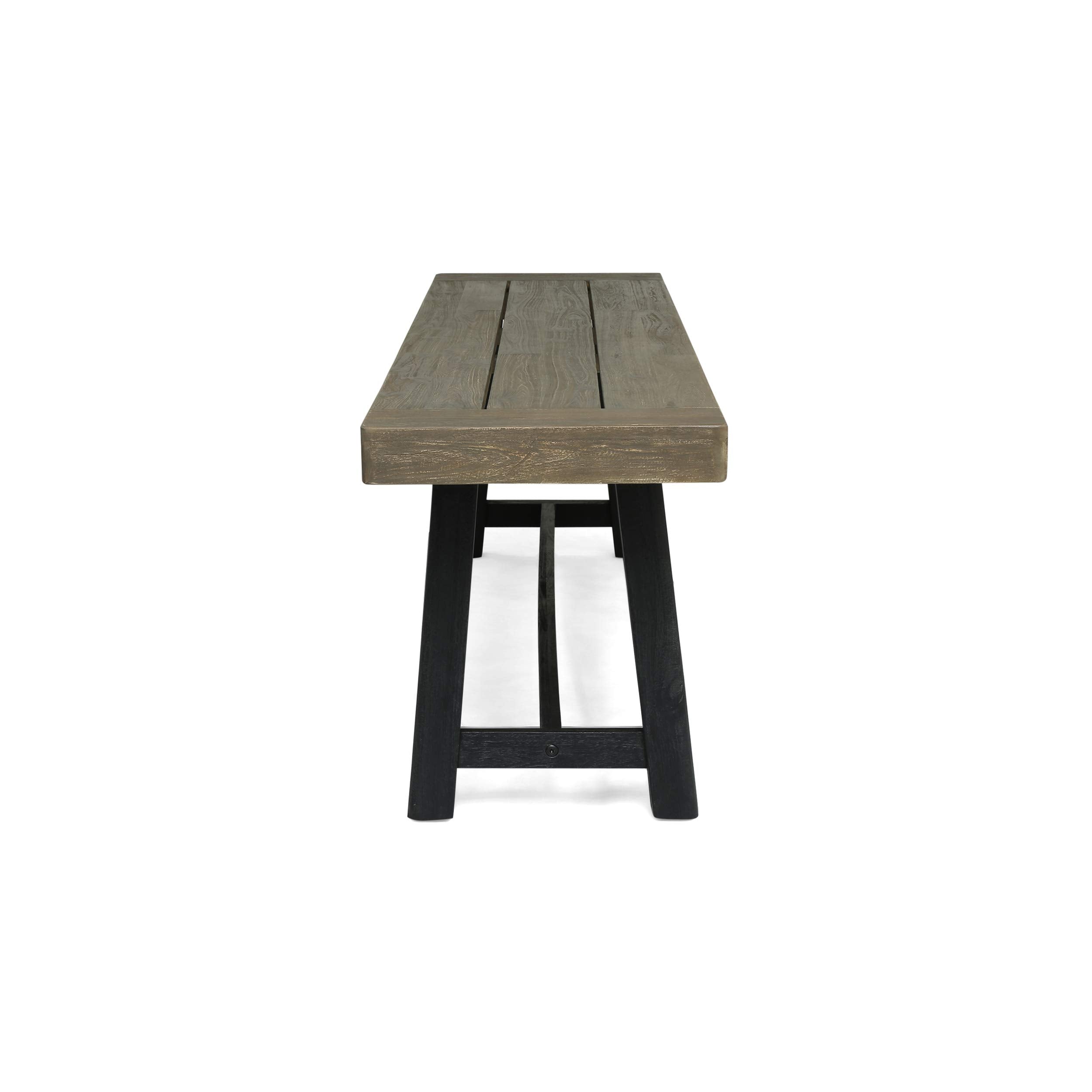 Christopher Knight Home bench paired with outdoor dining table to show multi-person dining usability