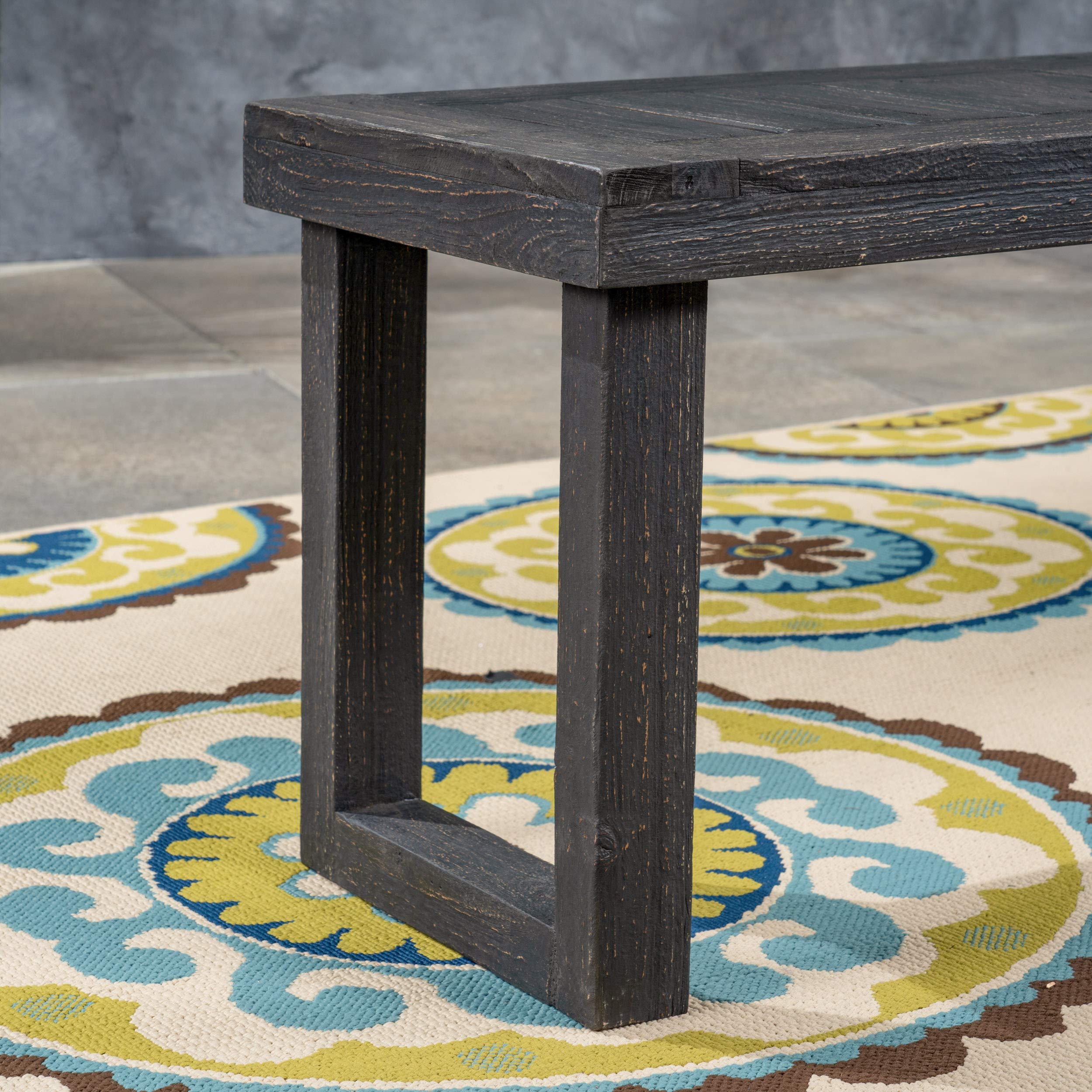 Christopher Knight Home bench in outdoor dining setup creating communal seating and style benefit