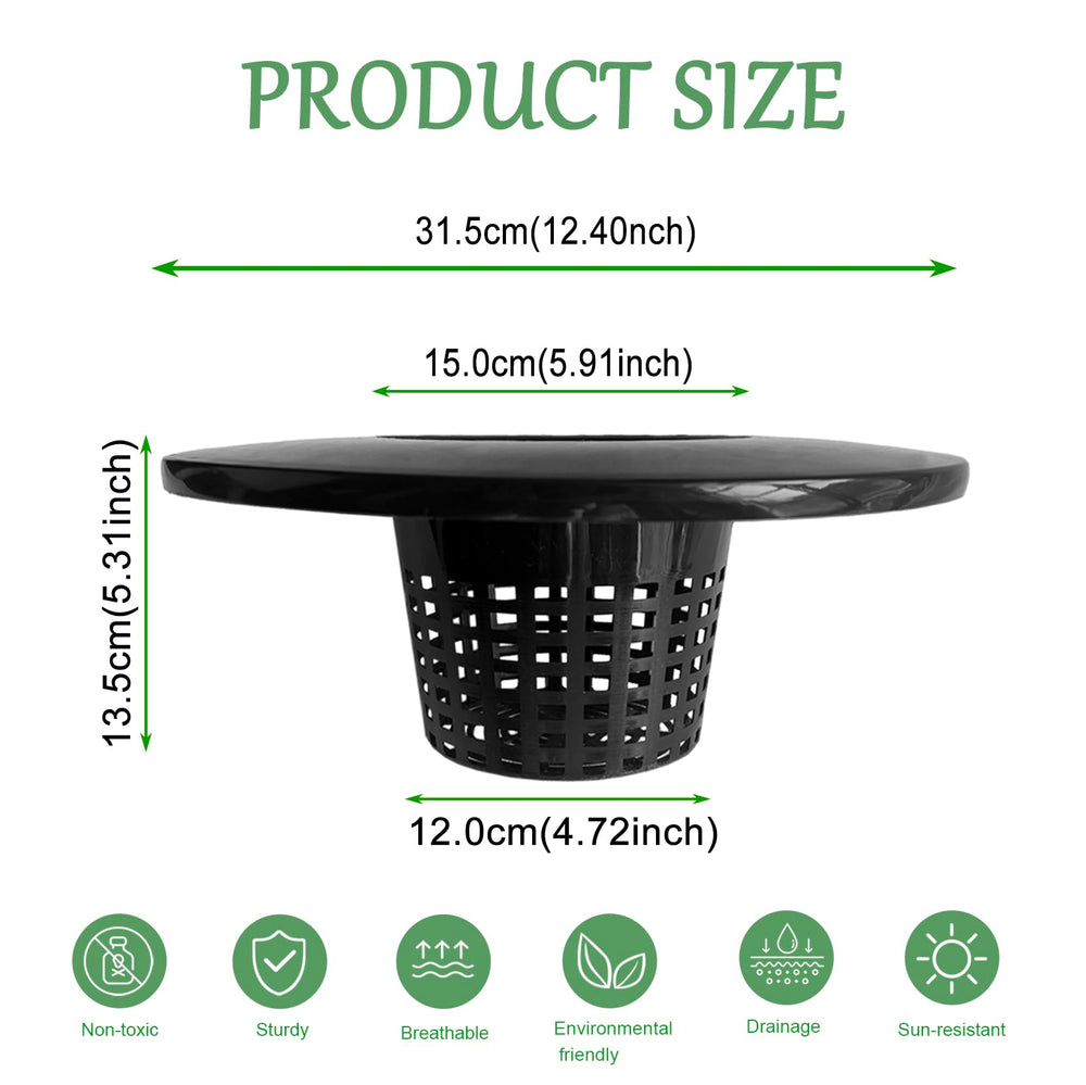 CHTASO top view showing 6-inch net pot opening and light-blocking design for healthier roots