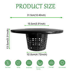 CHTASO top view showing 6-inch net pot opening and light-blocking design for healthier roots