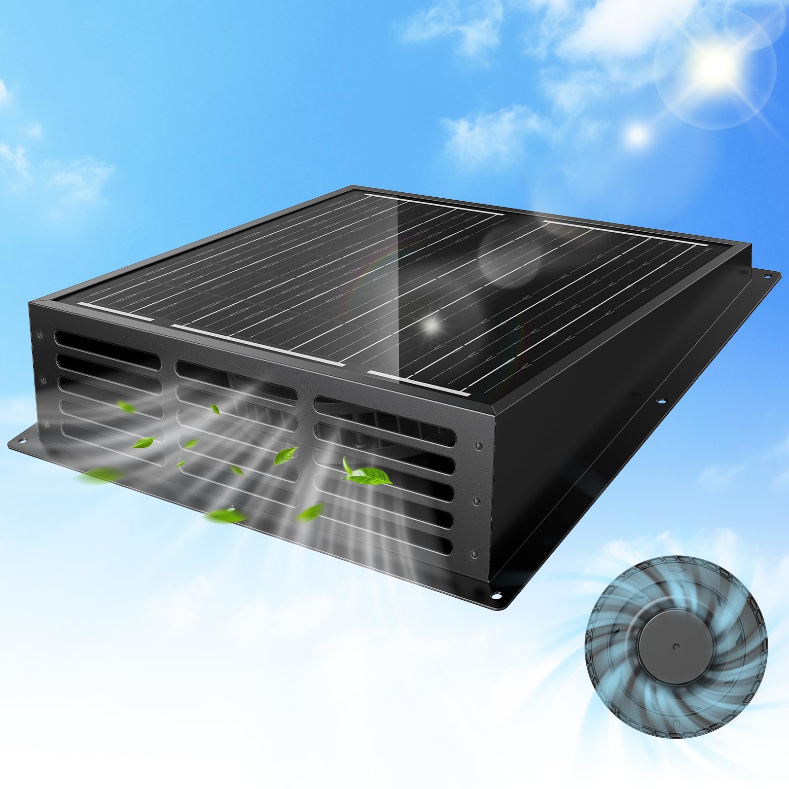 Chtoocy fan operating in rain demonstrating IP67 weatherproof reliability