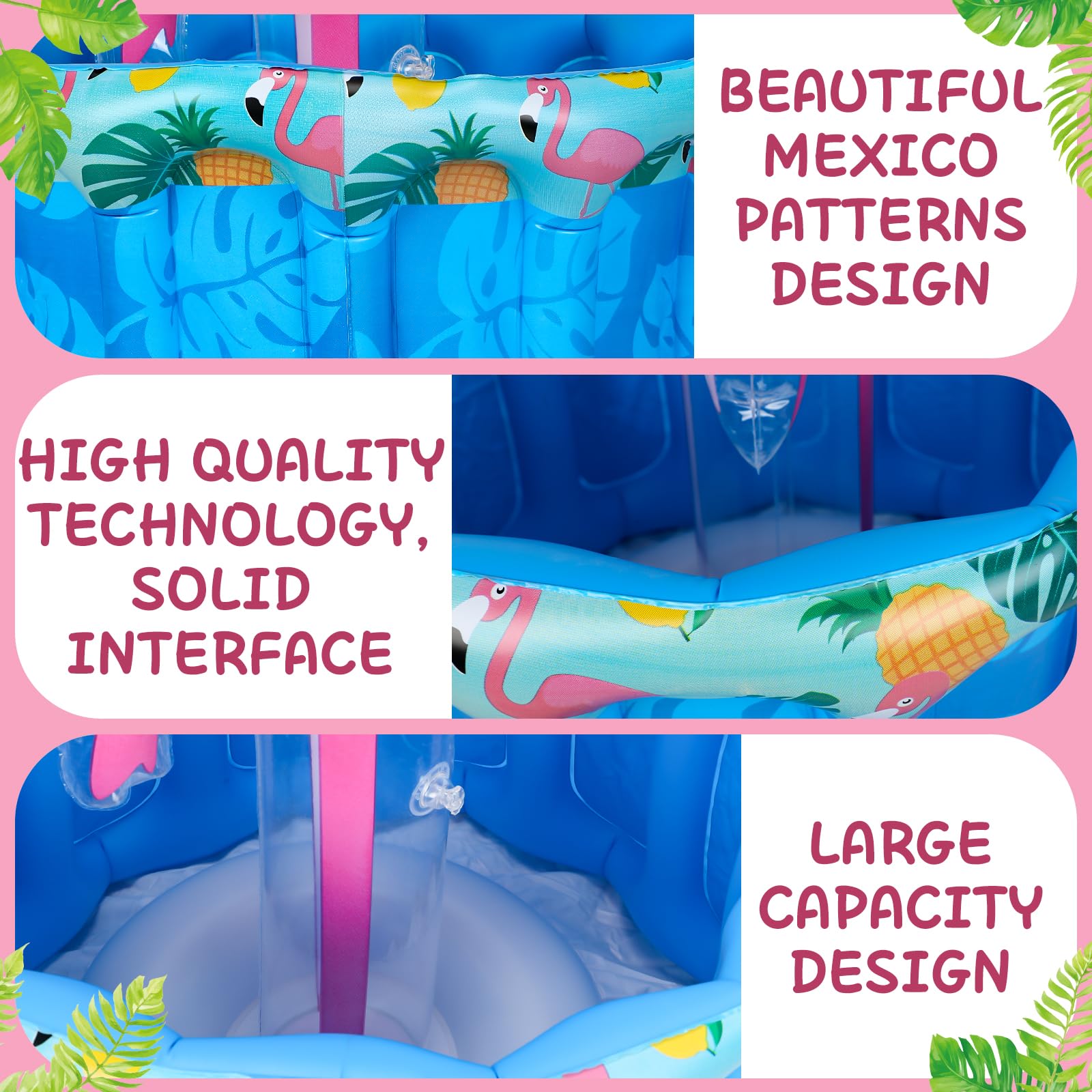 Chuangdi flamingo cooler floating in pool adding tropical decor and chilled drinks