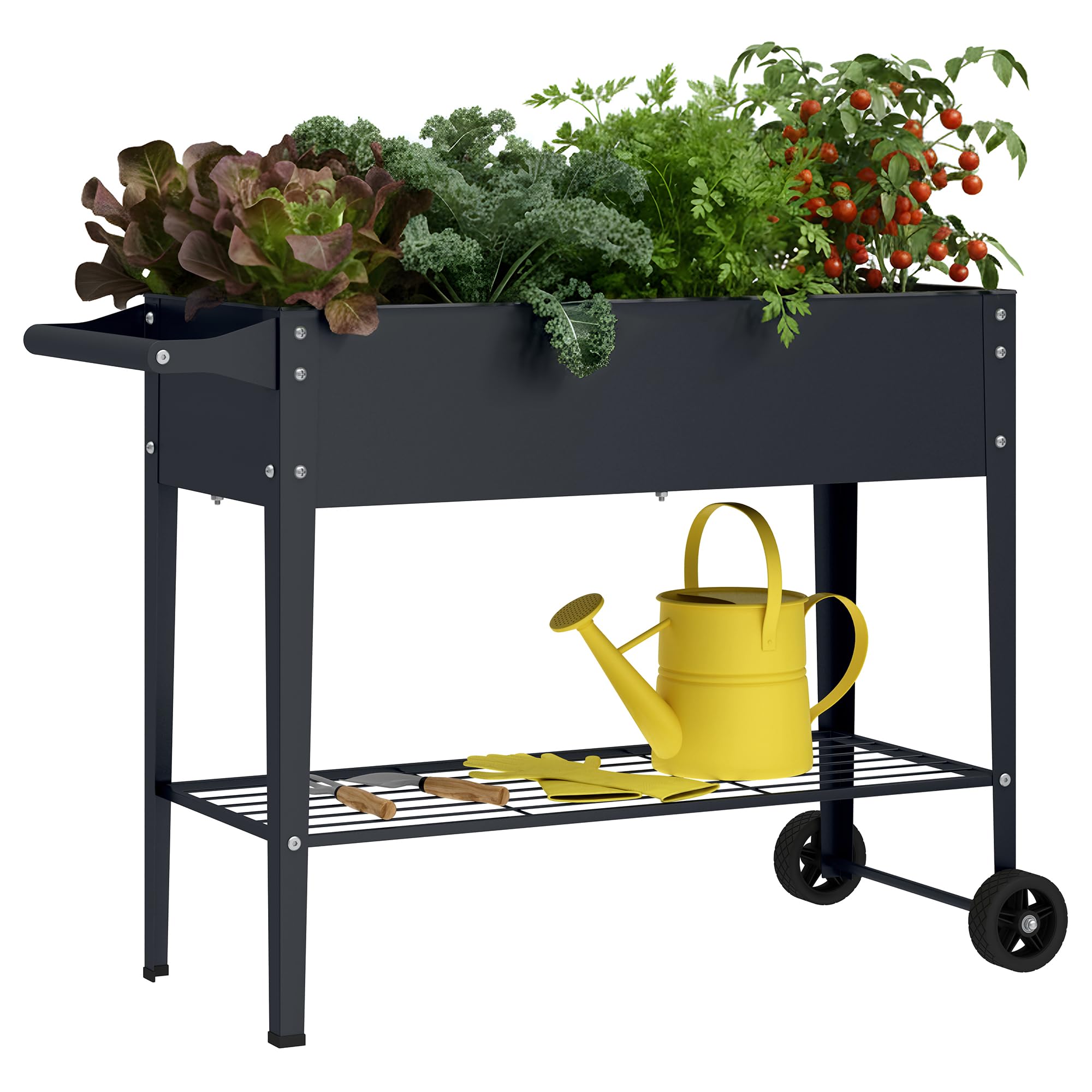 Chuangshuo Guard front view of raised bed showing tall planter and modern finish for comfortable gardening
