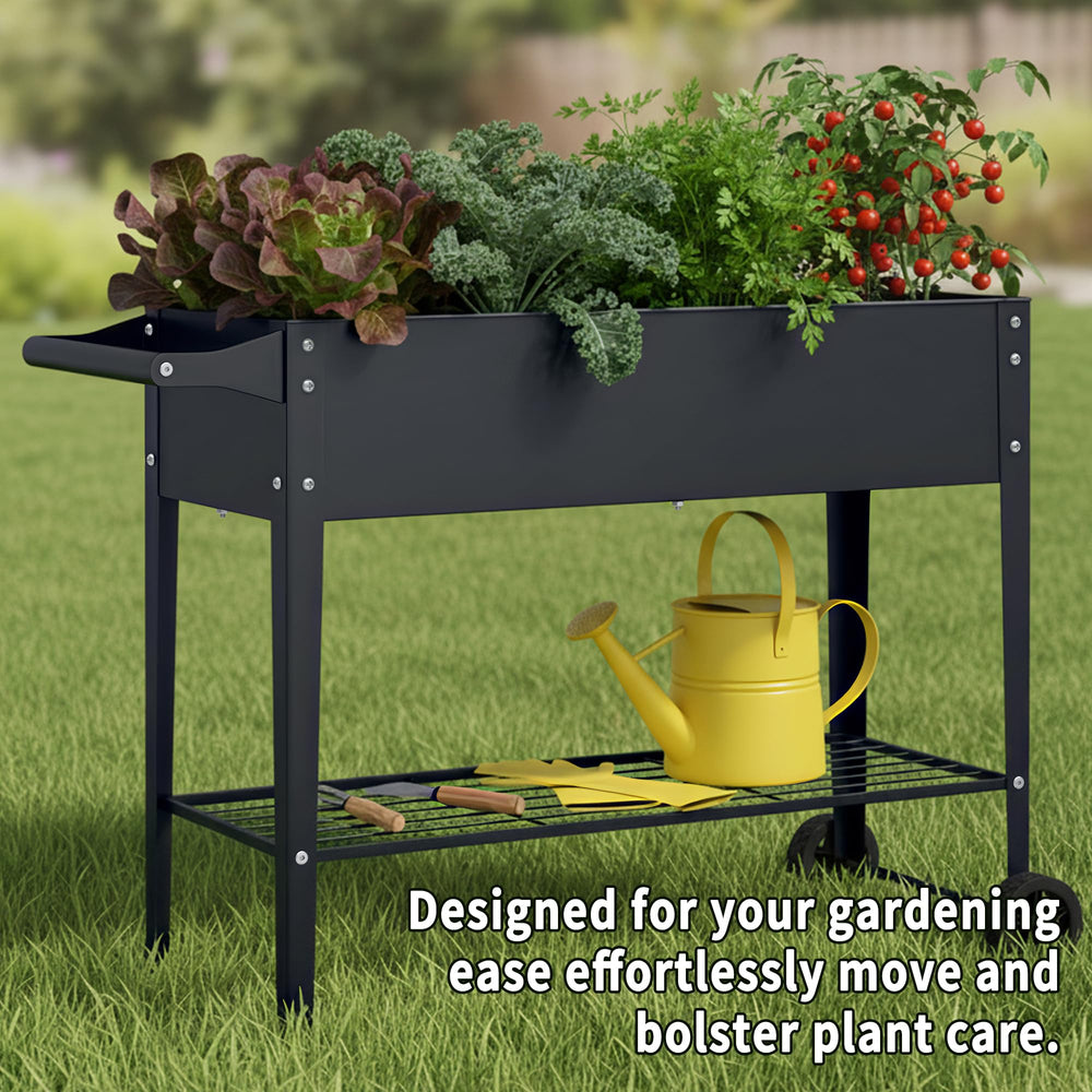Chuangshuo Guard planter in a balcony garden with herbs and vegetables demonstrating productive use