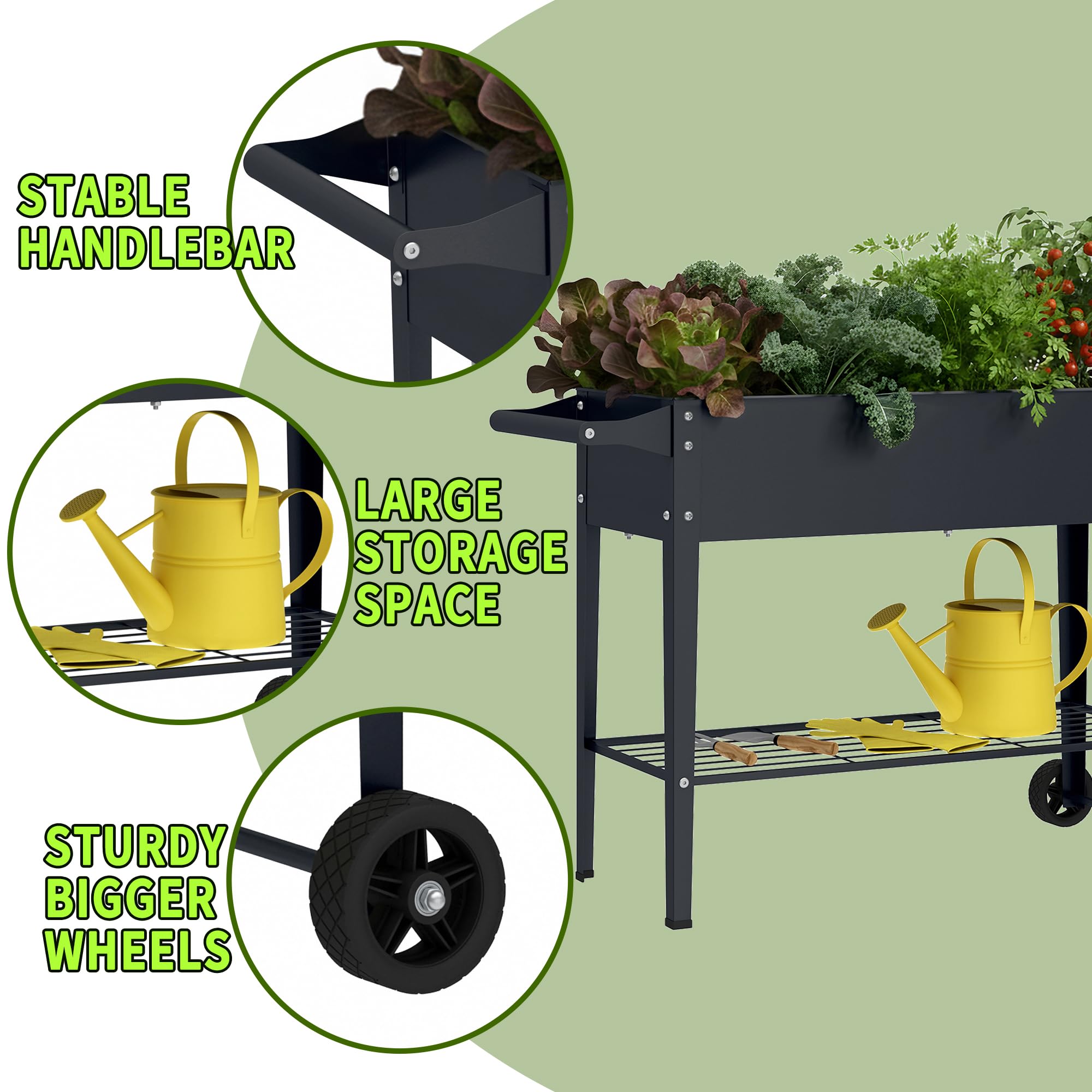 Chuangshuo Guard side shelf holding tools and pots for organized small-space gardening