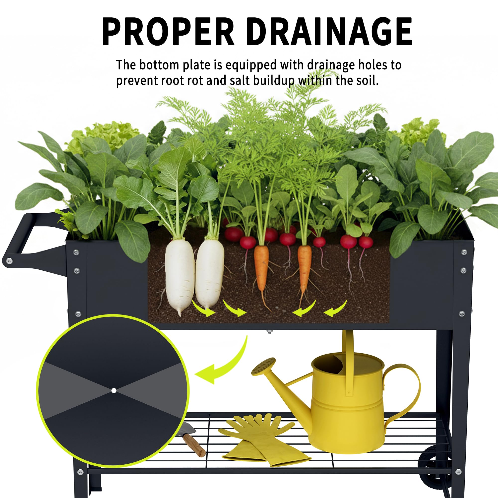 Chuangshuo Guard wheel and ergonomic handle detail for easy moving and effortless repositioning