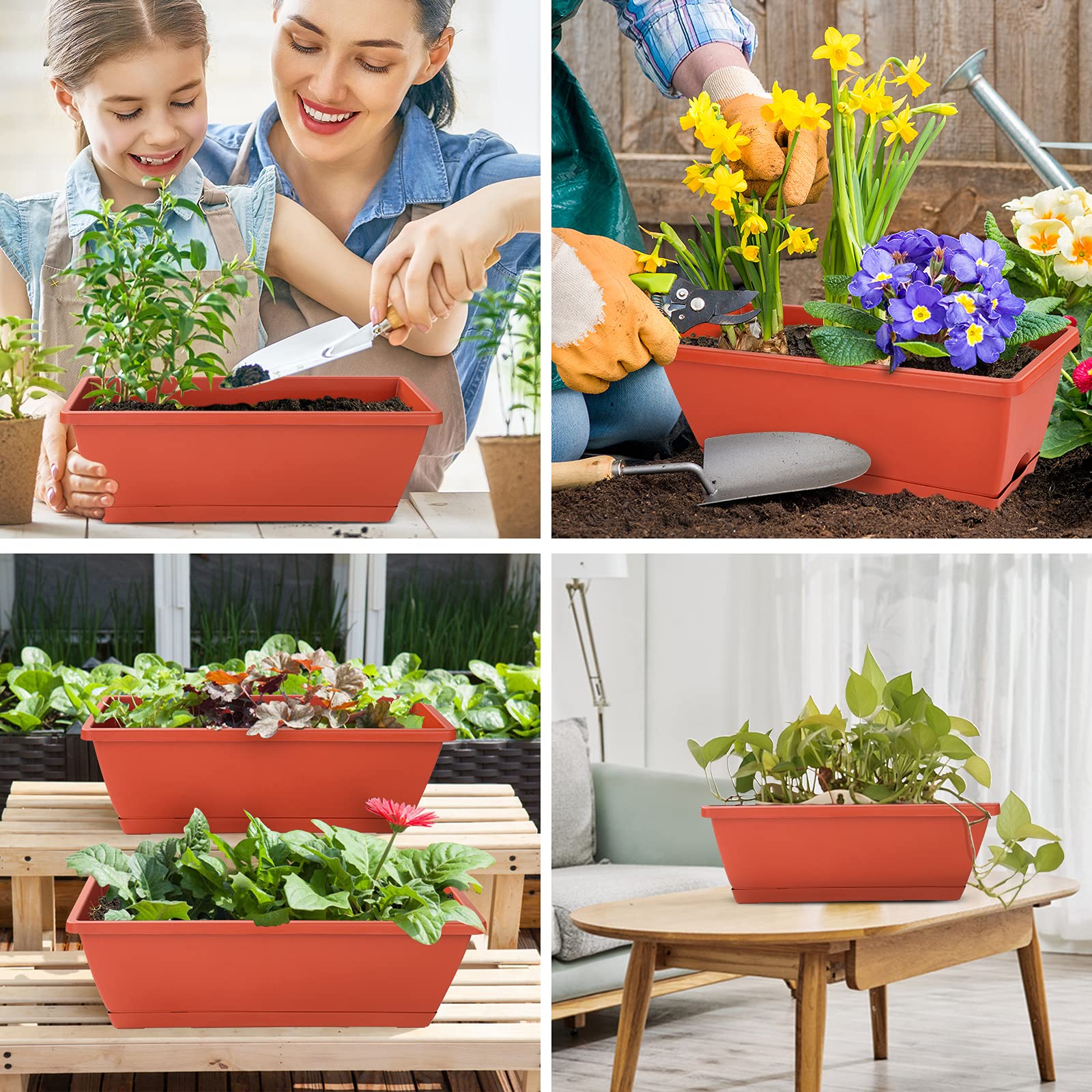 CHUKEMAOYI planter on balcony with flowers illustrating decorative curb appeal benefit