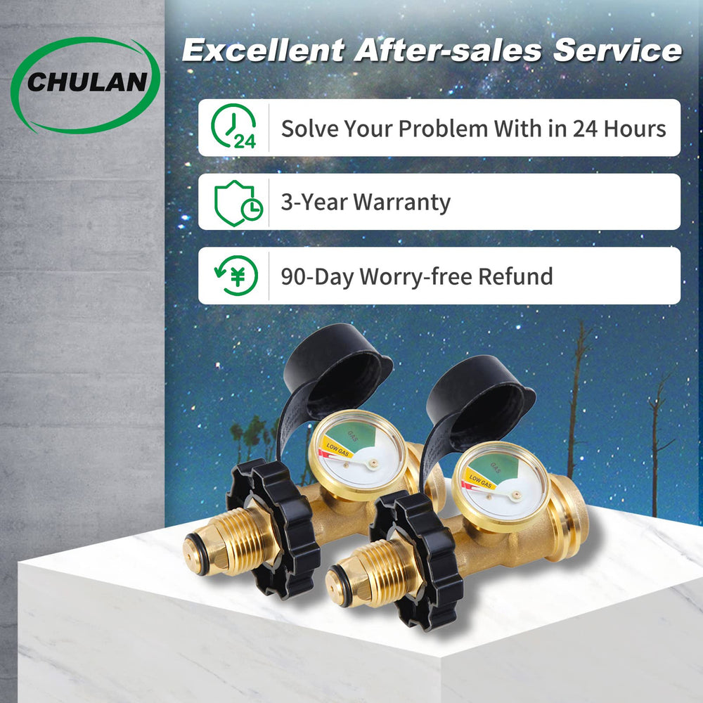Chulan adapter dust cap and included PTFE tape protecting threads and seal