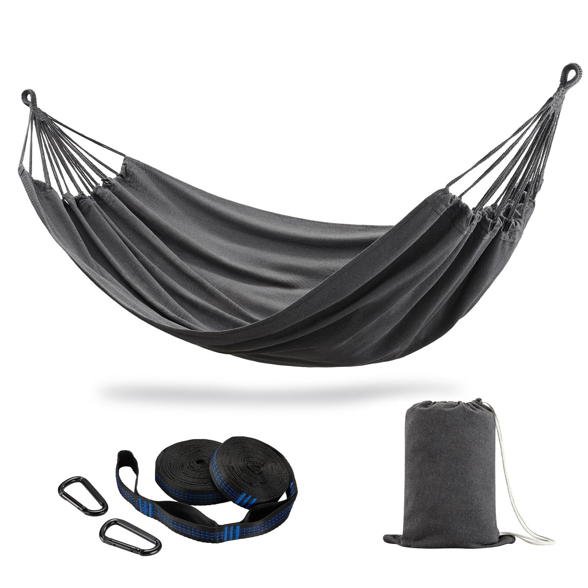 CHULIM double hammock front view showing full bed and ropes, comfortable lounging