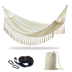 CHULIM hammock front view showing full bed and woven fabric comfort