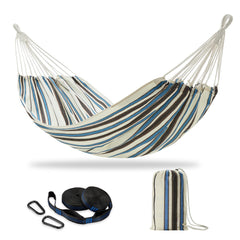 CHULIM double hammock front view showing roomy bed and relaxed posture benefit
