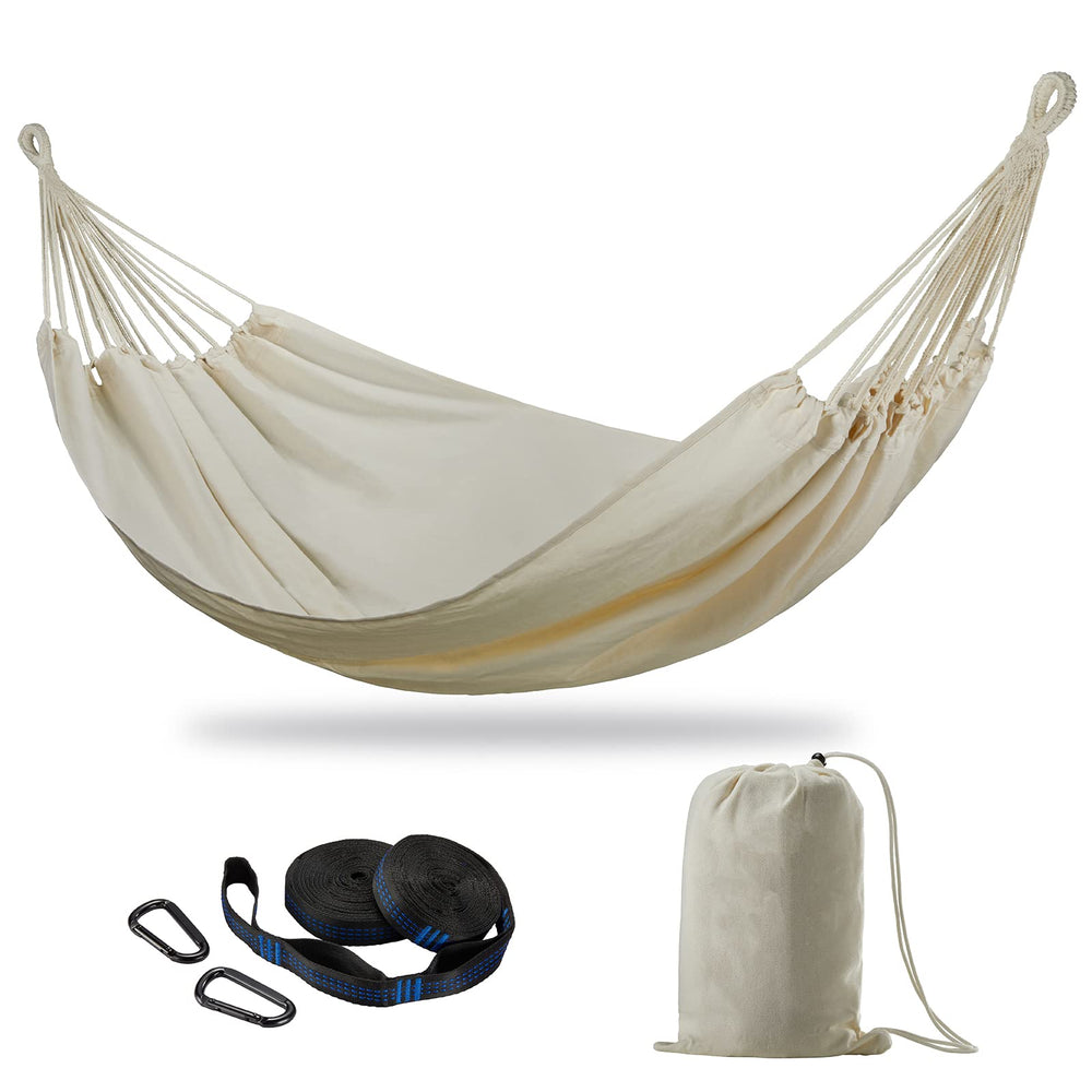 CHULIM double hammock front view showing full bed and colors for roomy comfort