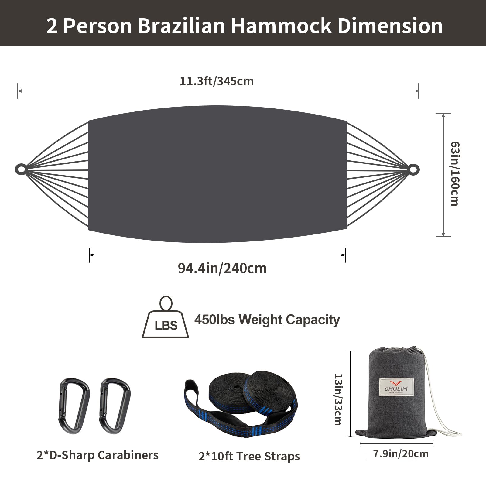 CHULIM hammock in use with two people relaxing, roomy support and relaxation