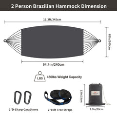 CHULIM hammock in use with two people relaxing, roomy support and relaxation
