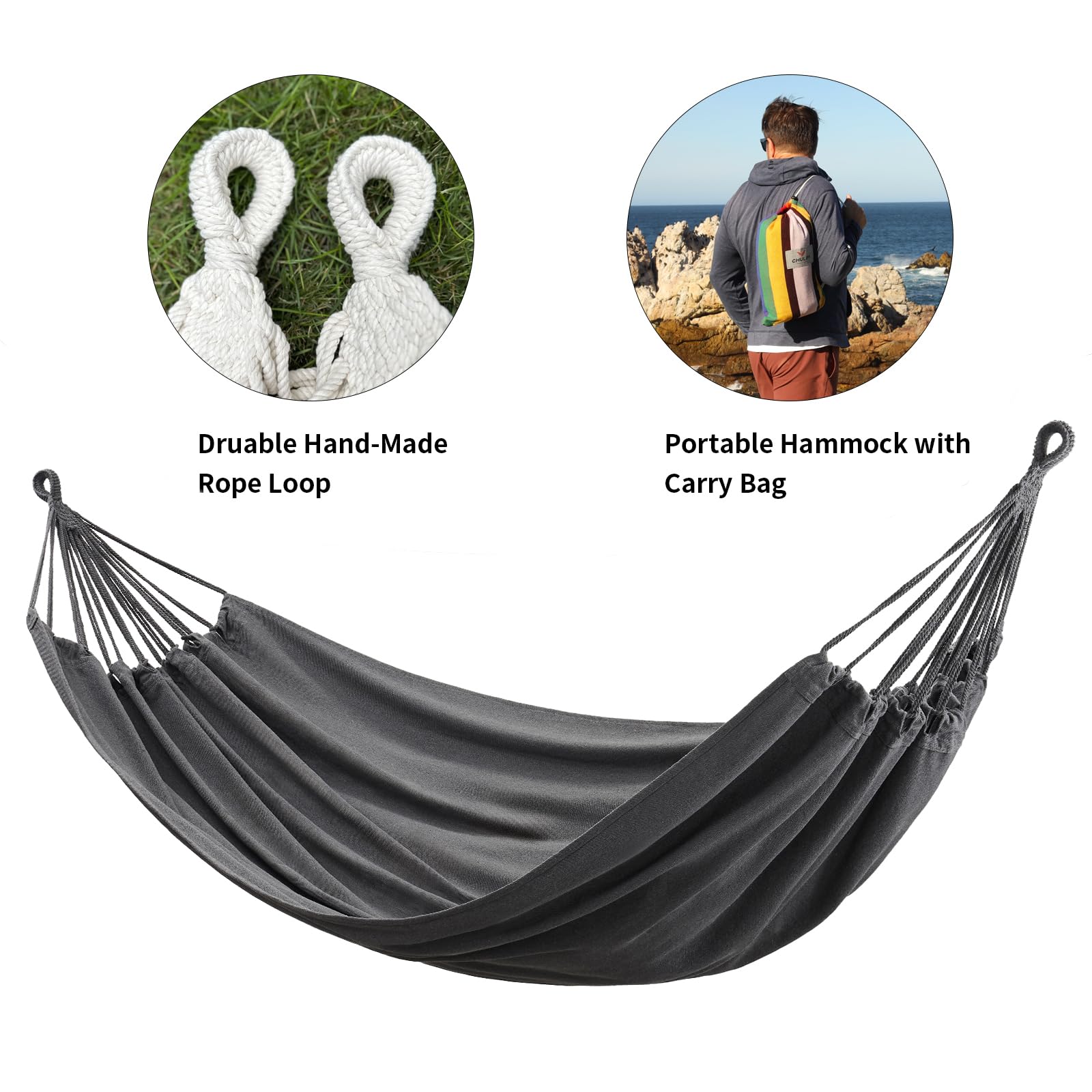 CHULIM hammock packed in carry bag for portable, easy transport