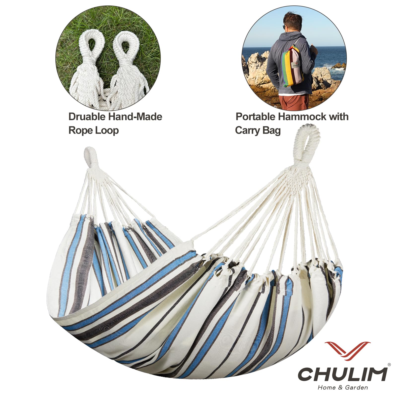 CHULIM hammock folded in carry bag for easy transport and storage benefit