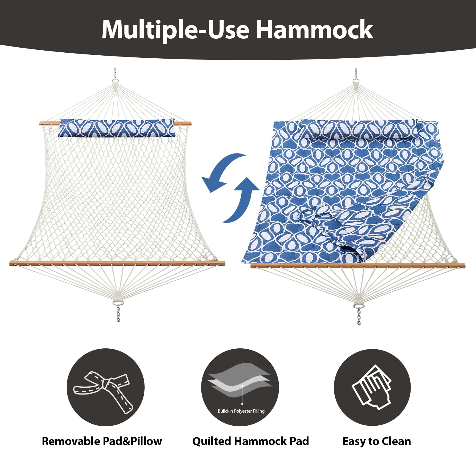 CHULIM quilted pad and pillow close-up showing soft padding and removable convenience