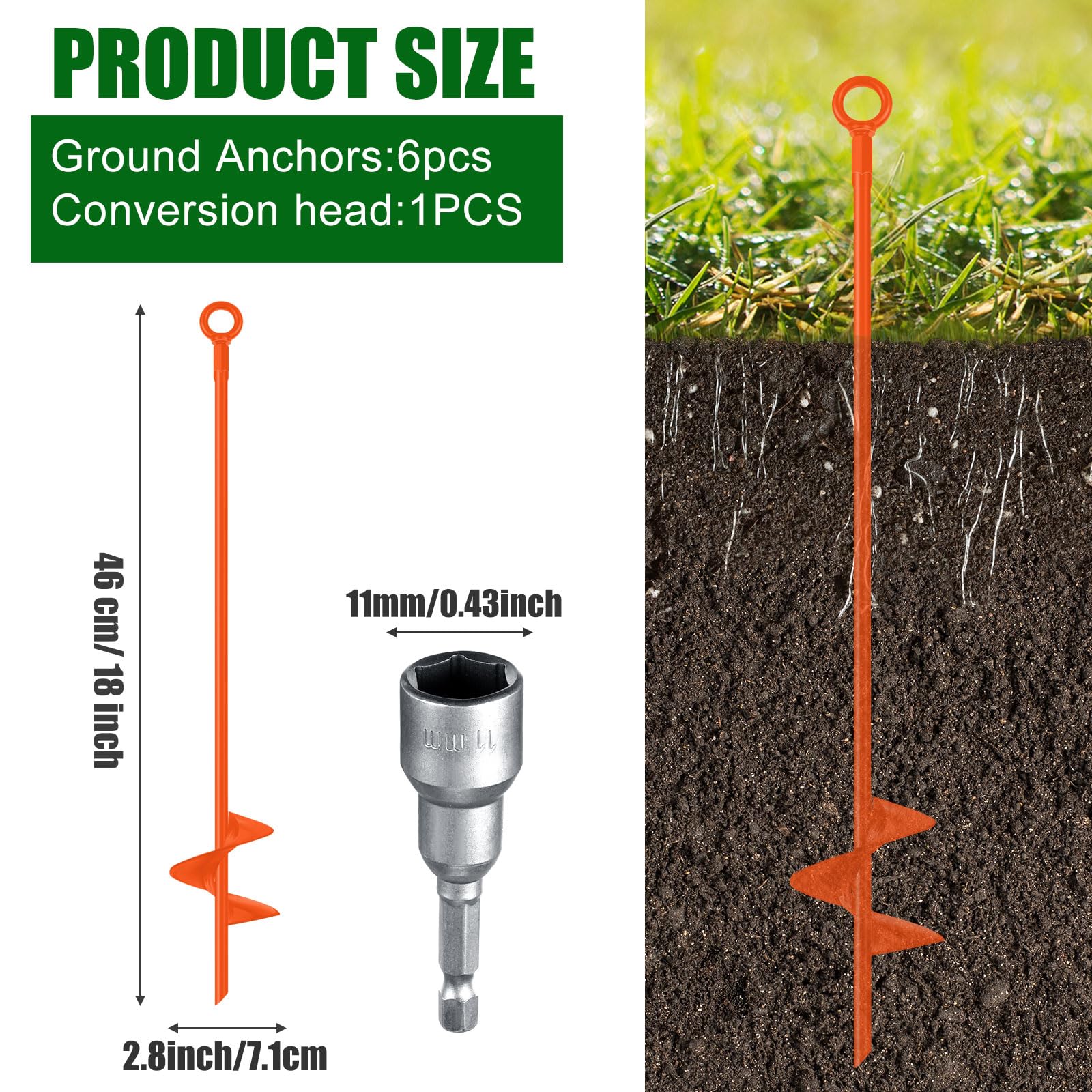 Chumia installed anchor in soil demonstrating secure hold for outdoor gear