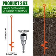 Chumia installed anchor in soil demonstrating secure hold for outdoor gear