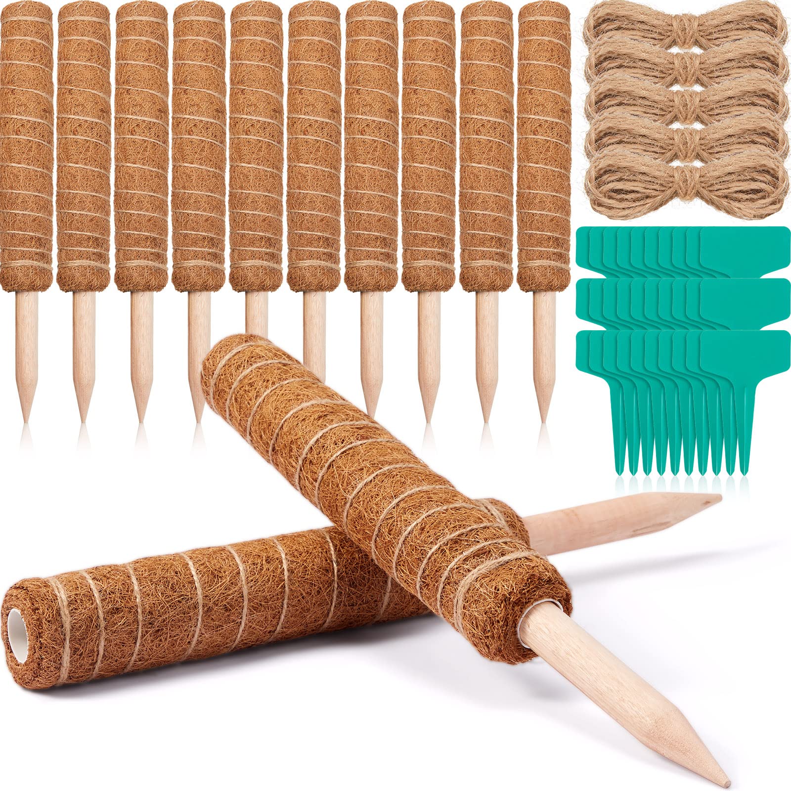 Chumia front packaging showing 10 coir moss pole sections and benefits